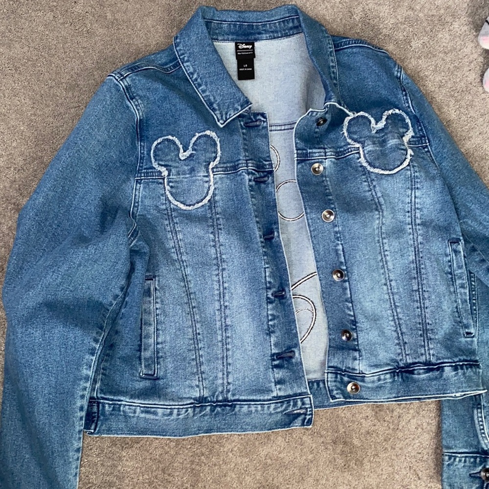 Womens Disney Mickey Mouse Jean Jacket size L